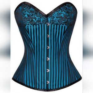 Blue Authentic Overbust Corset